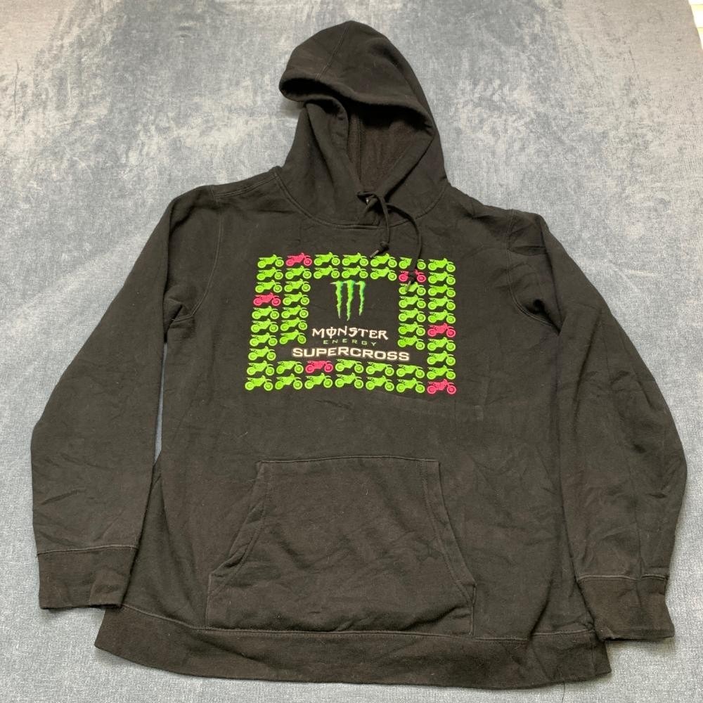 Beimar Monster Energy Supercross Hoodie Mens XL Black Graphic Dirt Bike Racing